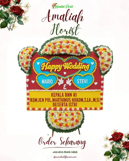 Papan Bunga Pernikahan Bomo